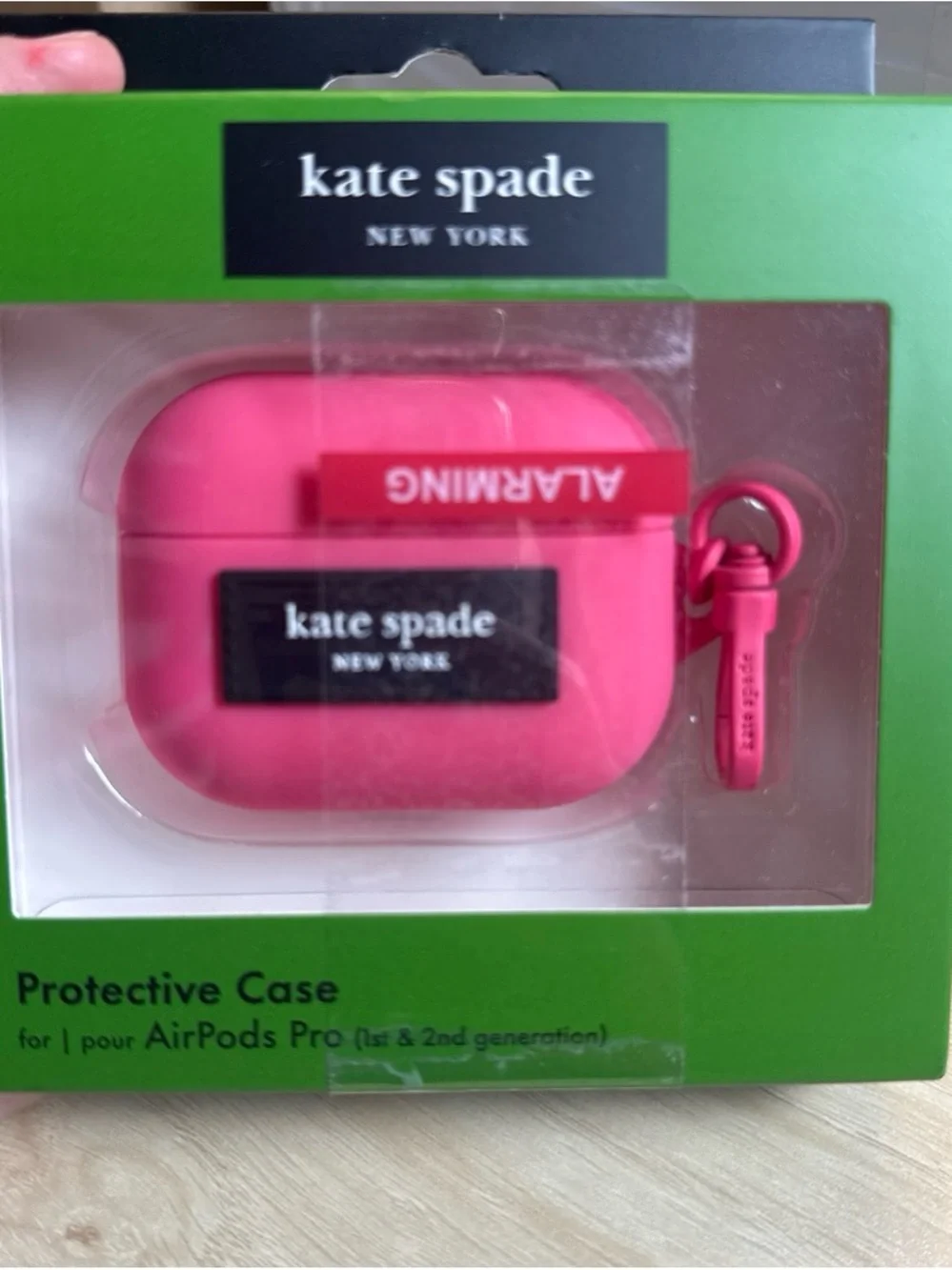 kate spade hot pink Protective AirPods Pro Case with Keyring